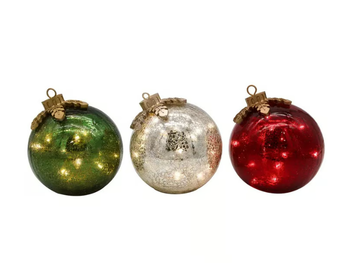 🎅Ornamenti natalizi da tavolo in vetro【3ct】🔔🎁