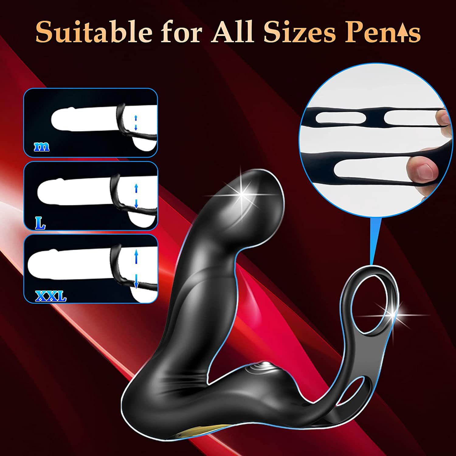 Advanced 3-in-1 Prostate Massager with Double Ring Stimulation