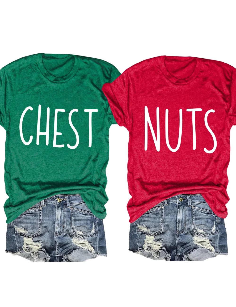 Chest/Nuts Christmas Matching T-Shirt