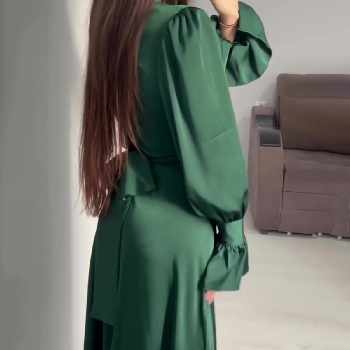 Ootddress Ruffled Bandage Elegant Maxi Dress For Women Patchwork Slim Lace-Up Solid Vintage Evening Partywear Ladies Long Dress 2025