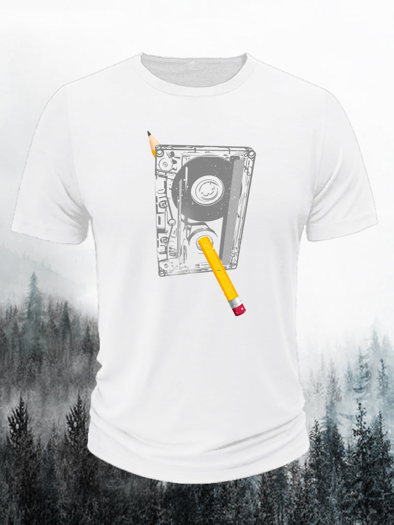 Men's Music Rewind Short-Sleeved Shirt