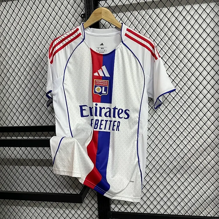 25-26 Lyon Home Football Jersey (Fan Version) &mdash; 1:1 Thai Quality