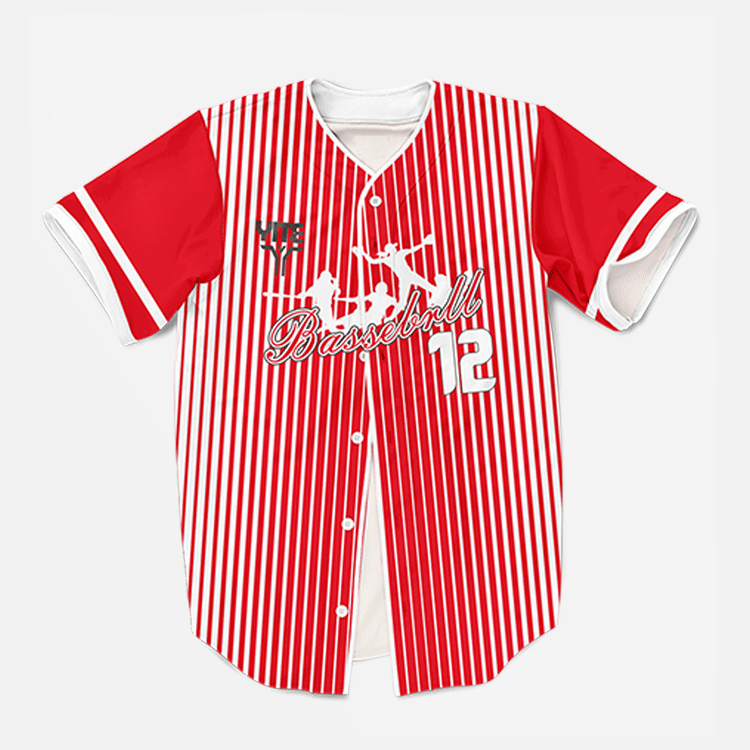 YITE |XBQ25-004 -Red And White Baseball Uniform