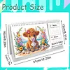 2027-2028 Two-Year Diamond Painting Calendar Kit, 13 Exquisite Multicolor Butterfly And Floral Illustrations, Large Size Desk Calendar, Mosaic Art Coil-Bound Desktop Planner