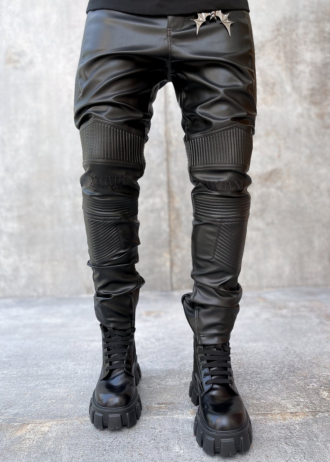 All Black Blood Diamond Leather Pant