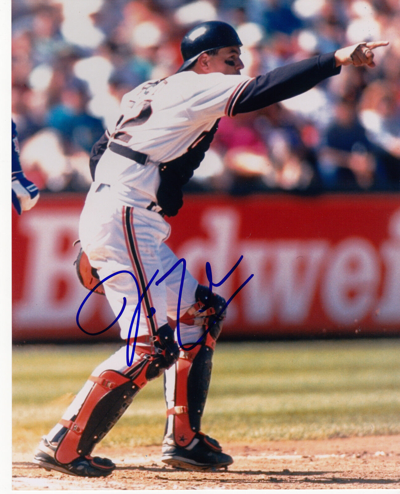 JEFF REED SAN FRANCISCO GIANTS ACTION SIGNED 8x10