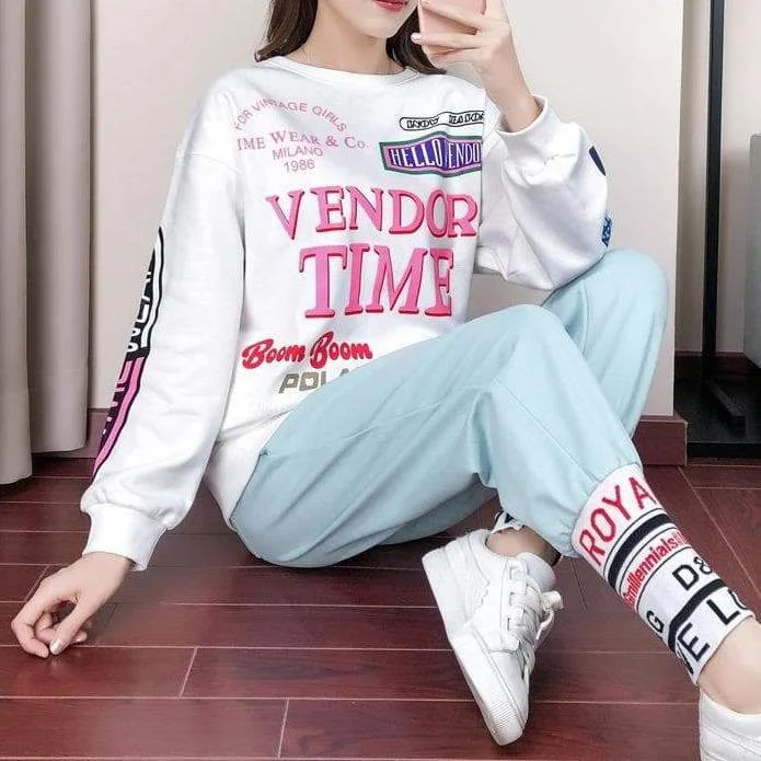 Fashion Letter Printing Pullover SP15626