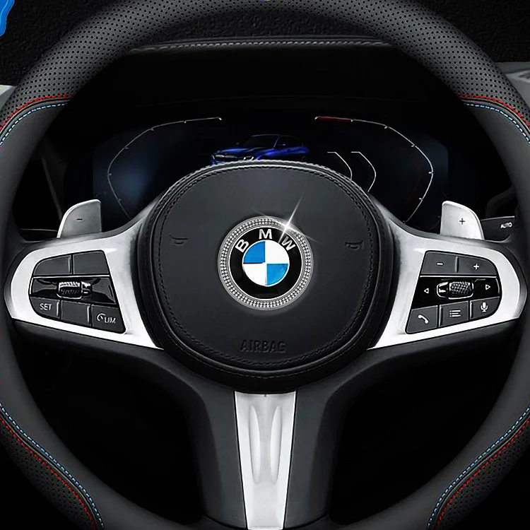 Steering Wheel Car Logo Diamond Decoration Sticker