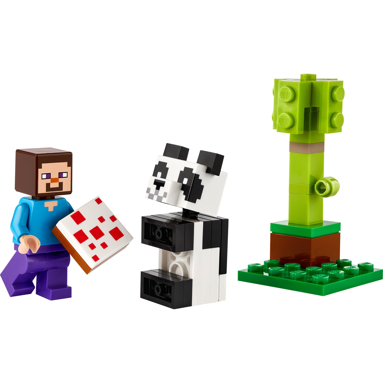 ® Minethtcraft® Steve and Baby Panda