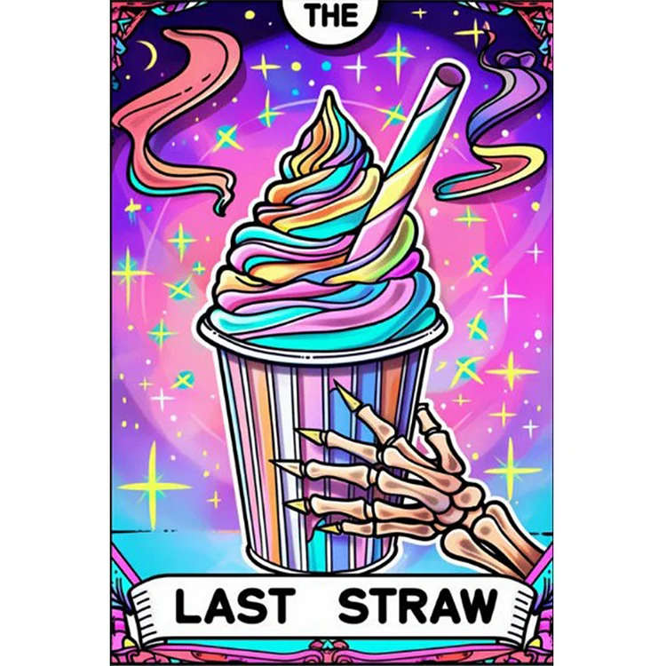 Tarot Card-Halloween The Last Straw 40*60CM (Canvas) Full Round Drill Diamond Painting gbfke