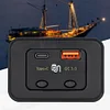 12/24V Car Charger Socket Dual USB Ports PD Type-C QC3.0 USB Charging Outlet 48W