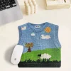 Cute sweater print mouse pad