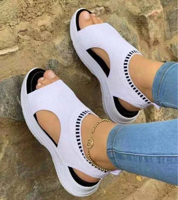 Women's Sandals Wedges Footwear Summer Platform Sandals Women Shoes Female Slip on Peep Toe Ladies Sandalias Zapatillas Mujer