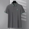Pure cotton high-end embroidered lapel polo shirt