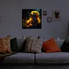 Full Round Drill Framed Light Up Diamond Painting Kits, LED Glowing Wall Art Decor for Home Bedroom Holiday Gifts