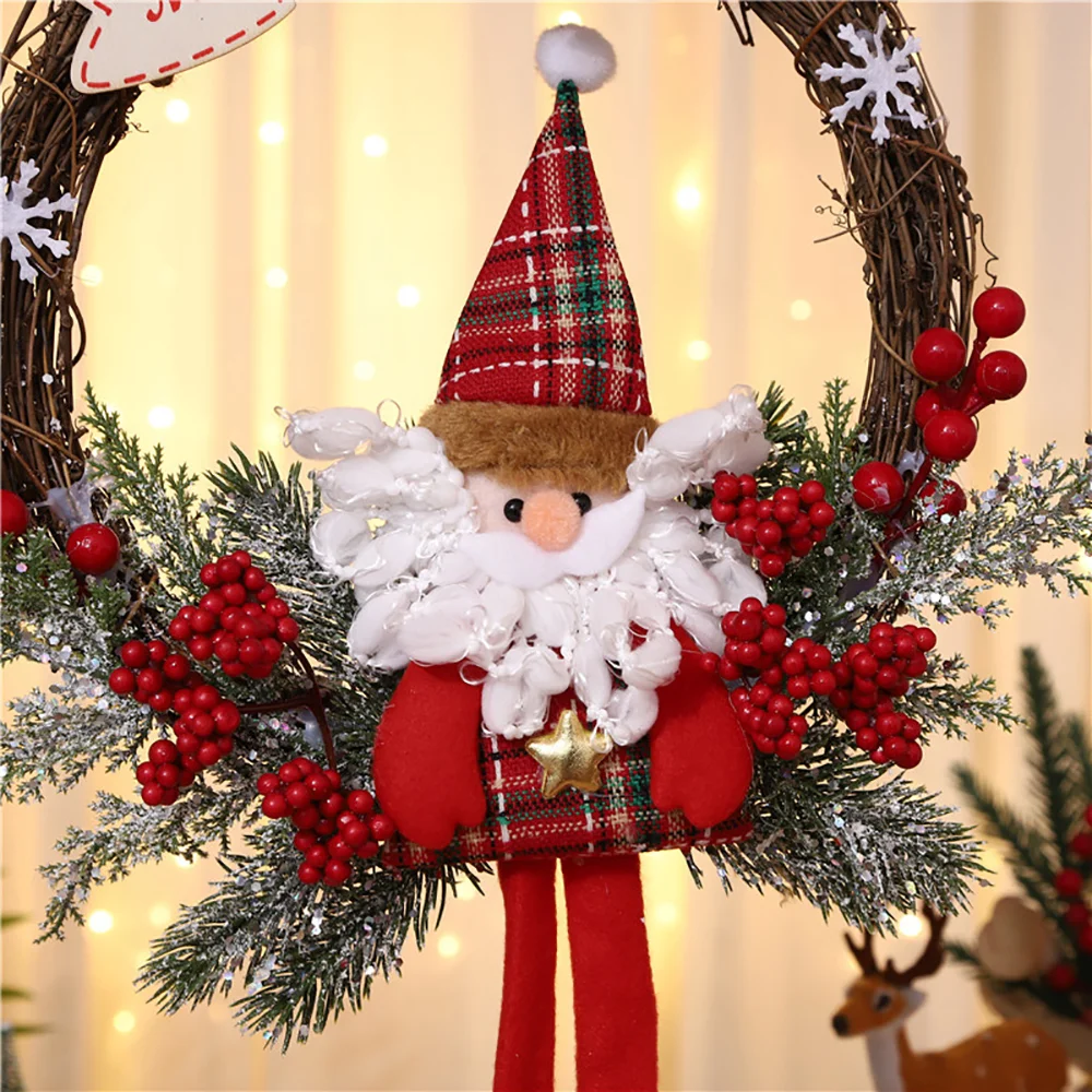 Christmas simulation cute cartoon doll garland window decorations