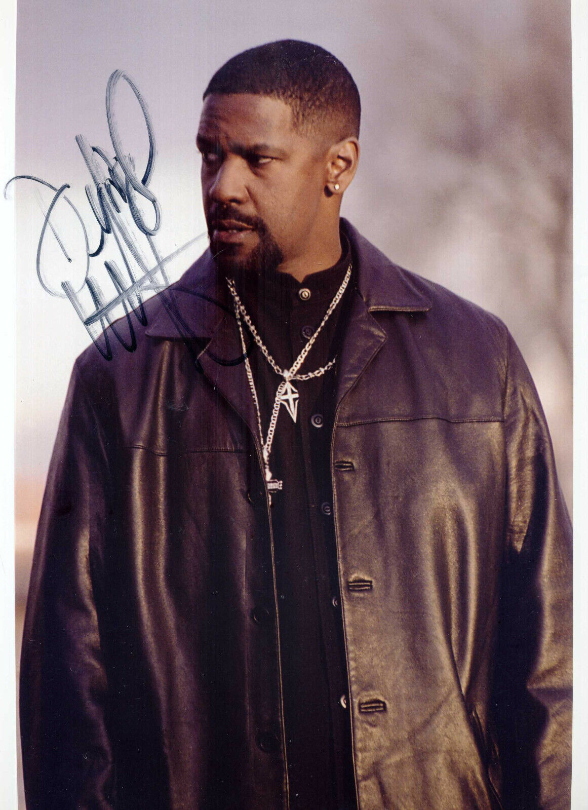 DENZEL WASHINGTON Signed Colour Photo Poster paintinggraph - Film Star Actor - preprint