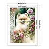 Flowers Pomeranian-11CT Counted Cross Stitch 40*60cm/15.75*23.62in(Big Size)