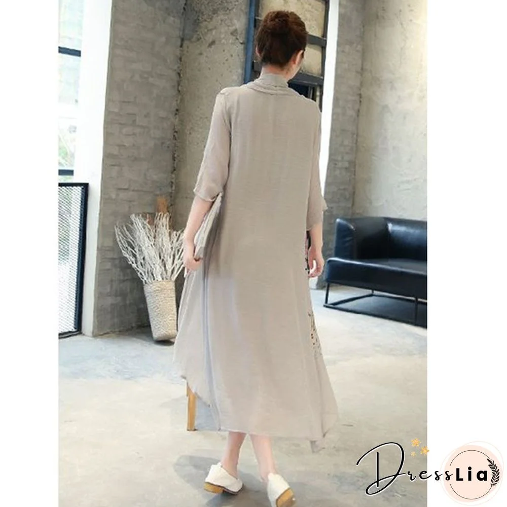 Spring Summer Women's Dress Plus Size Vintage Casual Fashion Half Sleeve Office Elegant One Piece Ladies Fashion Dresses
