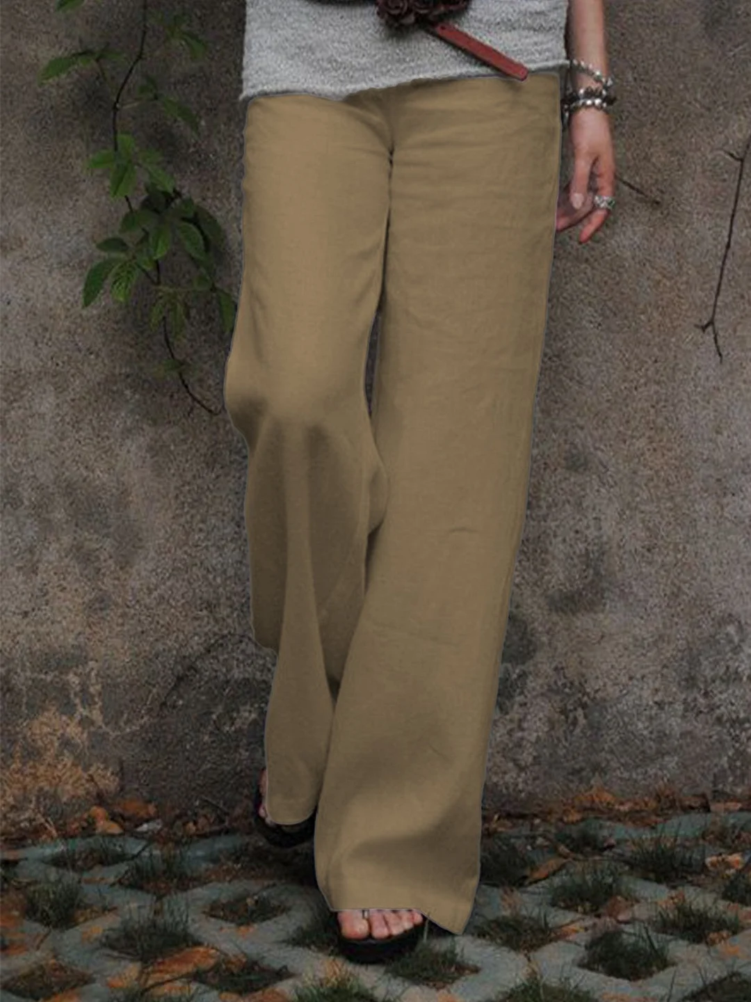 Women Going out Casual Cotton Solid Pants | EGEMISS