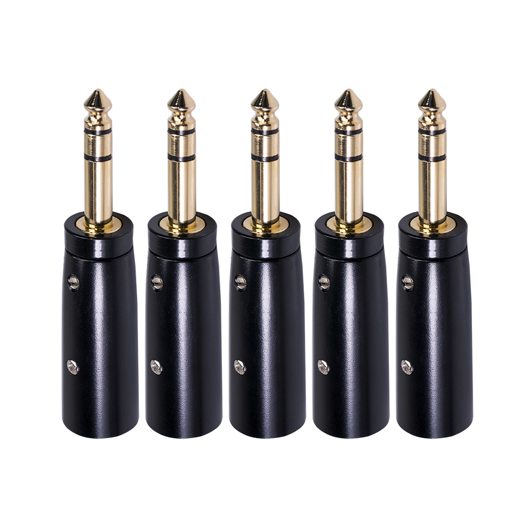 

6.35 mm to XLR Adapter Gold Plated 1/4 Male Stereo to XLR Male Converter, 5pcs, 501 Original