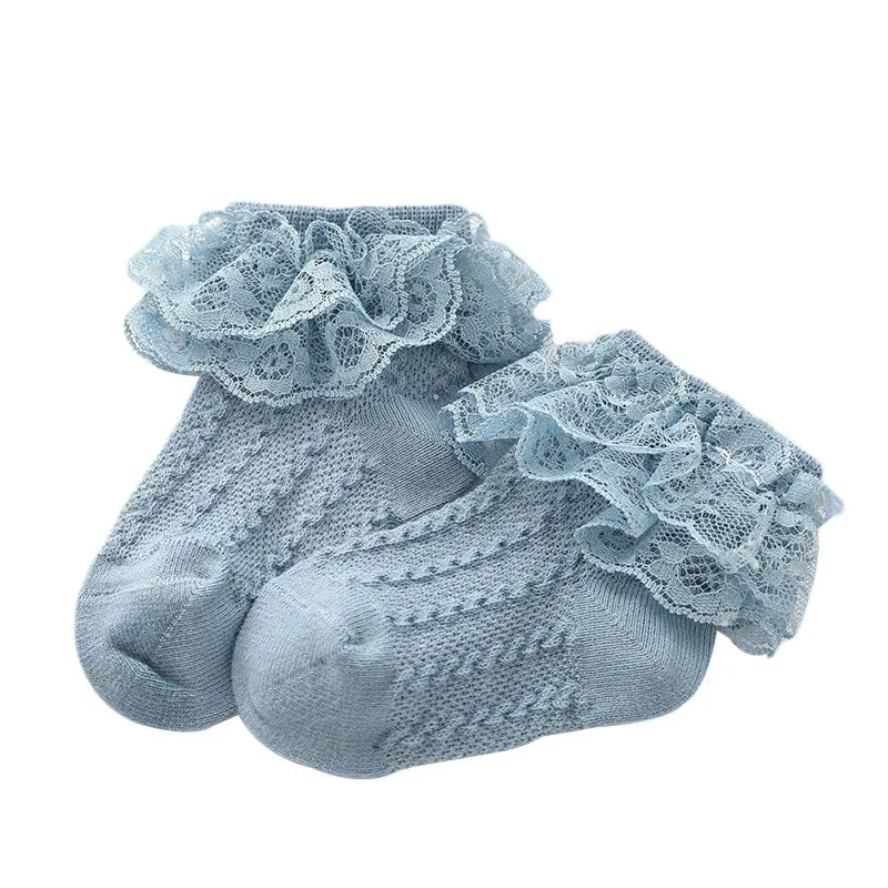 Baby Girl Socks Breathable Cotton Lace Ruffle Princess Mesh Socks Children Ankle Short Sock White Pink Yellow Girls Kids Toddler