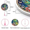 DIY Pearl Painting Art Kit,Round Dust-proof Outer Frame with Tassel Hanging Kit