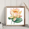 >SALE<Full Embroidery Eco-cotton Thread 11CT Printed Lotus Flower Cross Stitch 40x40cm