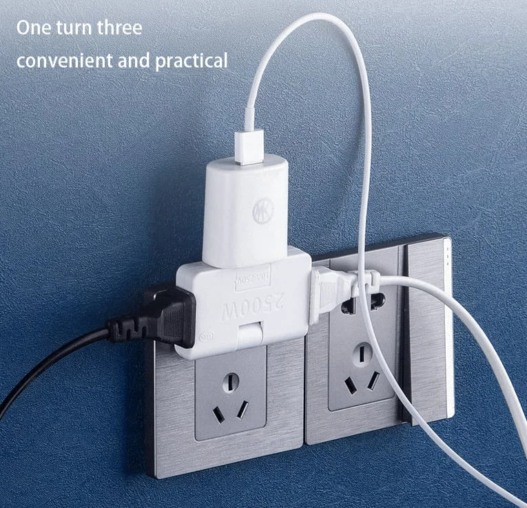 (🔥Last Day Promotion)🔥Rotatable Socket Converter One In Three 180 Degree Extension Plug