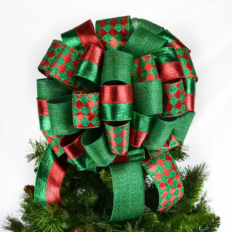 Christmas Tree Bow Red Tree Bow Emerald Green Tree Bow
