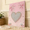 DIY Pearl Painting Love for Home Wall Decor with Frame(40*30cm)