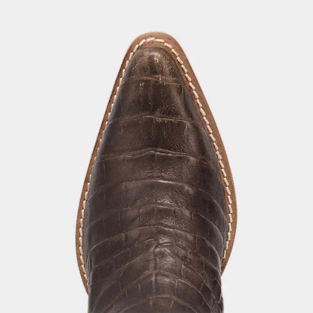 Women's Chocolate Brown Pull On Snip Toe Western Boots for Women