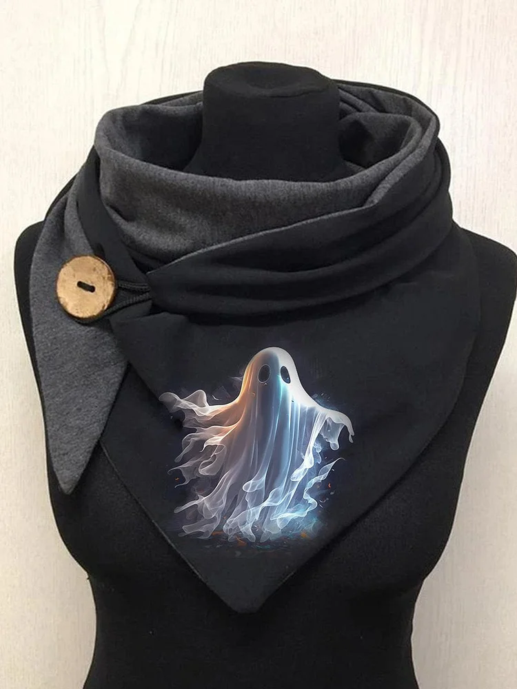 Halloween Cute Ghost Art Scarf