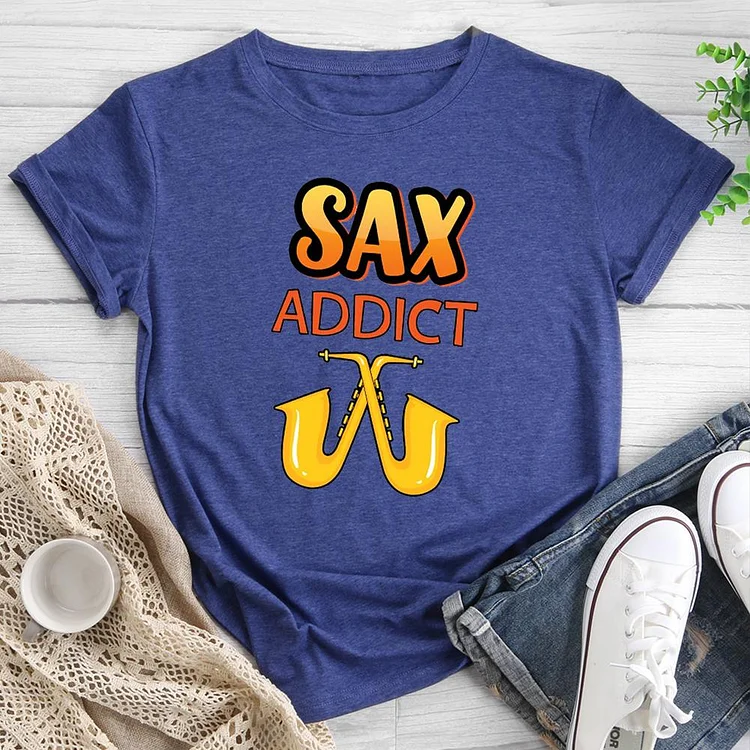 Saxophone Round Neck T-shirt