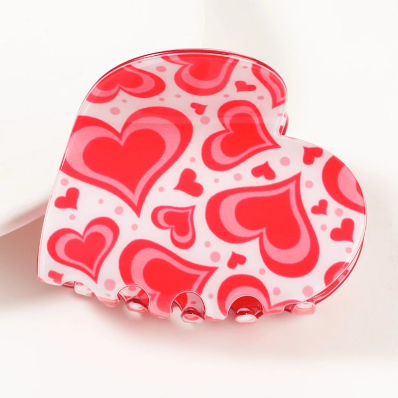 Sweet Women’s Heart Shape PVC Hair Claws