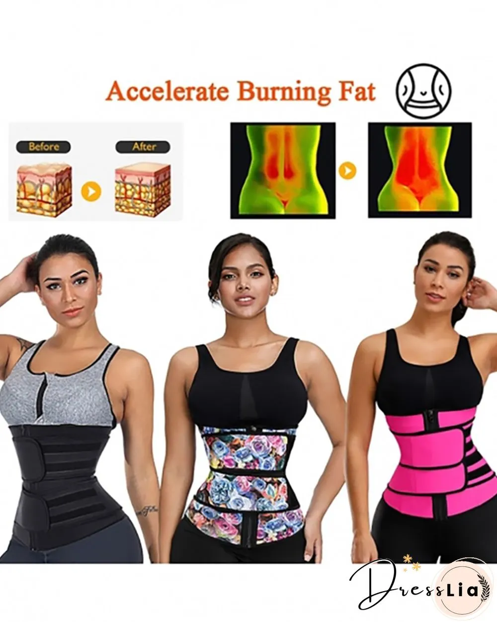 Solid Waist Trainer Corset Neoprene Sweat Belt Tummy Slimming Sport Shapewear Breathable