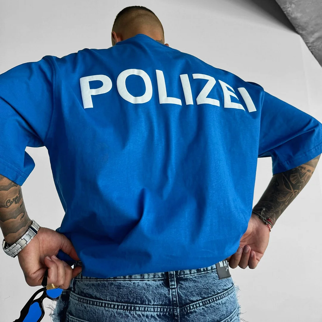 Unisex Casua Polizei T-shirt、、URBENIE