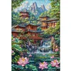 Lotus Pond Loft-11CT Stamped Cross Stitch 40*60cm/15.75*23.62in (Big Size)