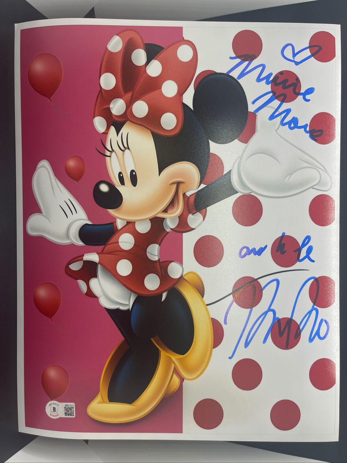 KAITLYN ROBROCK signed 11x14 Photo Poster painting Disney MINNIE MOUSE Beckett Authentication D4