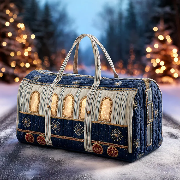 Winter Train Quilted Tote Bag GFTOTG1107 main image 1