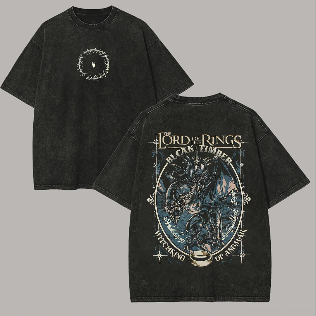 The Lord Of The Rings Printed Unisex Washed T-Shirt
