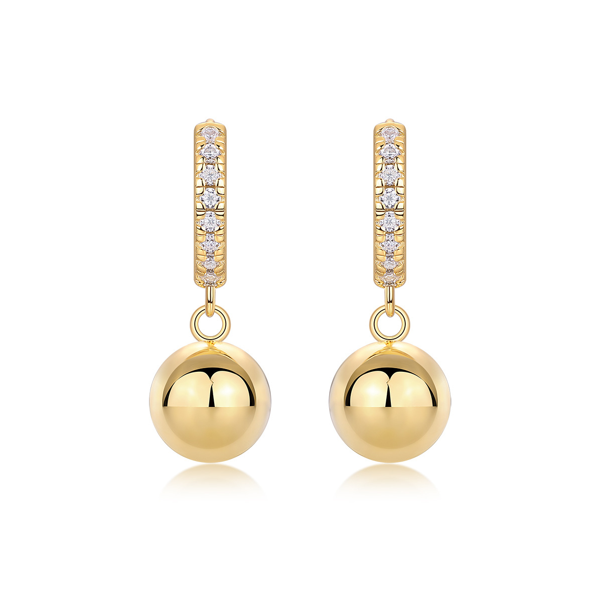 Orb Moissanite Hoop Earrings
