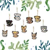 6pcs DIY Diamond Painting Double Sided Keychains - Tiger Cat、[Everydayedeals]