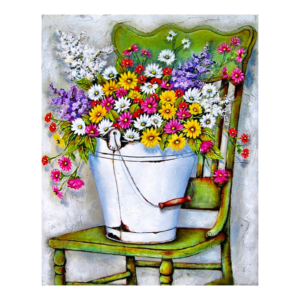 

Flower - 11CT Stamped Cross Stitch - 40*50CM, 501 Original