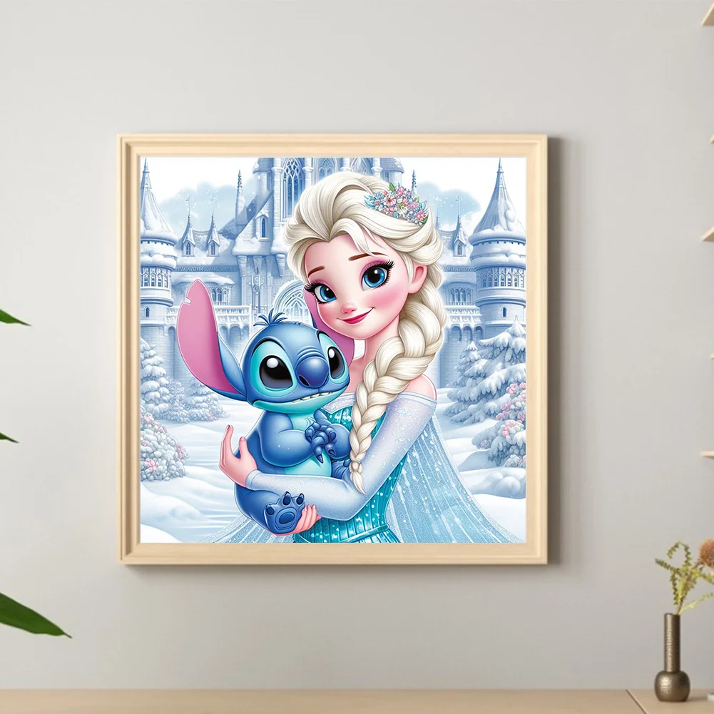 Diamond Painting - Full Round Drill - Princess Elsa Stitch(Canvas|40*40cm)