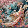 Japanese Beauty - Crystal Rhinestone Diamond Painting