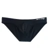 Men's Nylon Solid Contour Pouch Bikini Briefs