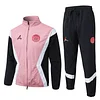 25/26 PSG pink (woven fabric) long zipper Windbreaker Training Jacket Set