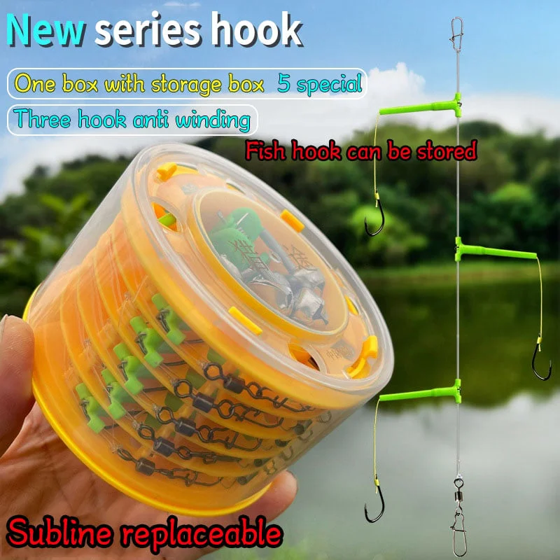 🐟2023 Newest Anti-tangle Tandem Fishing Hooks with Organizer(Buy 2 Pcs Get 10% Off)