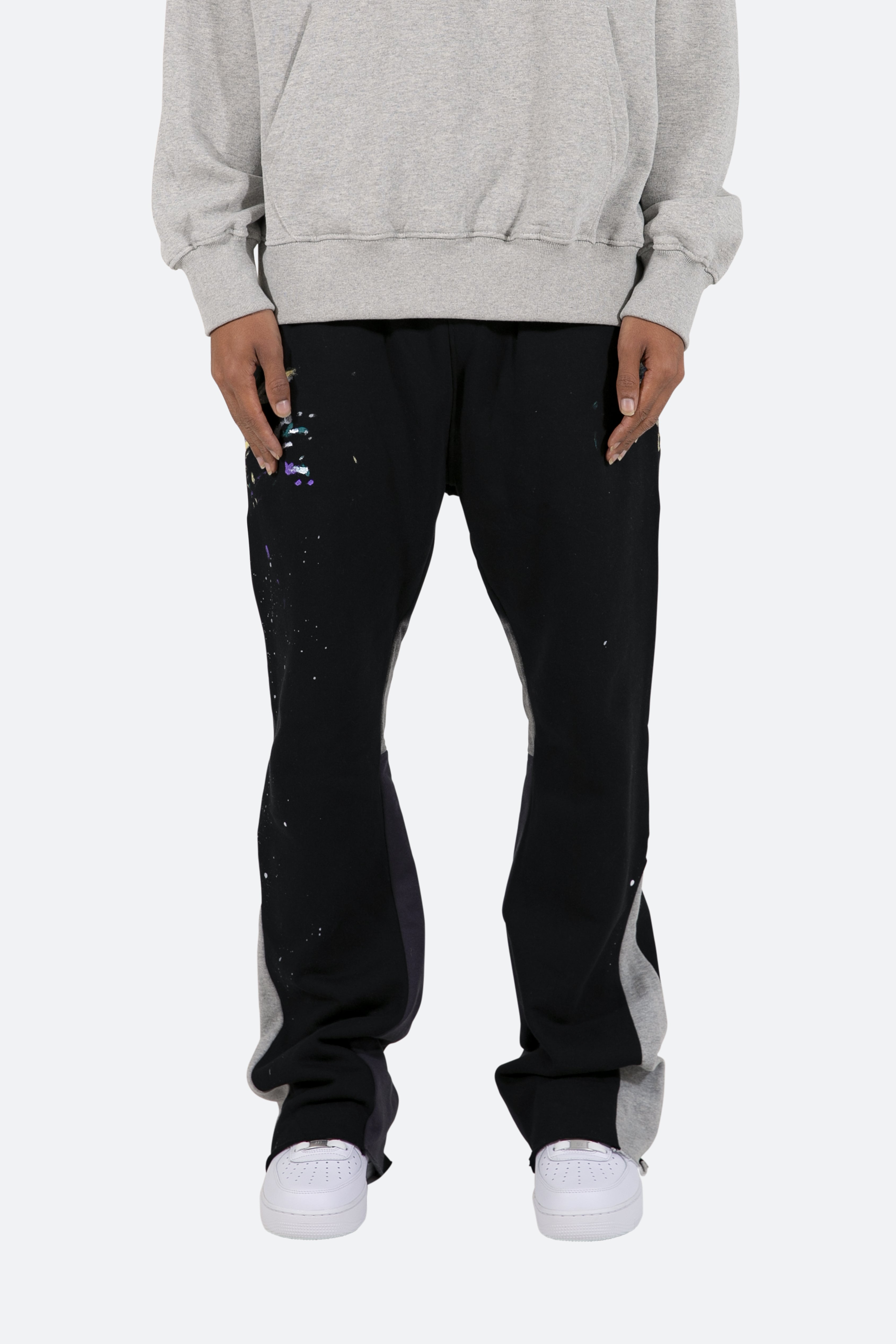 contrast bootcut sweatpants